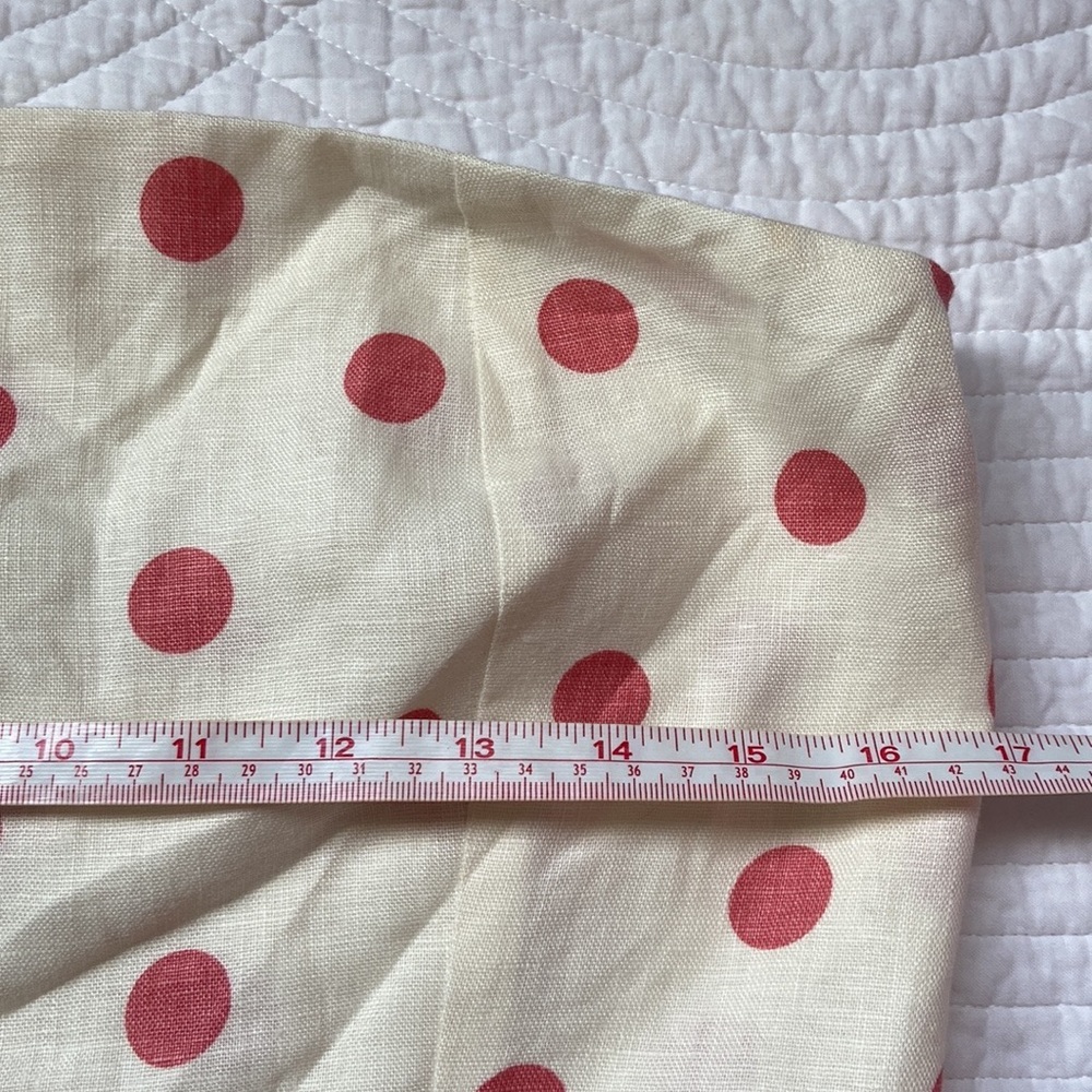 Reformation Turnip Andie Mini Dress Linen Cream Polka Dot Blush Pink 12 NWT - Picture 12 of 17